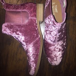 Pink Velvet Tom Booties